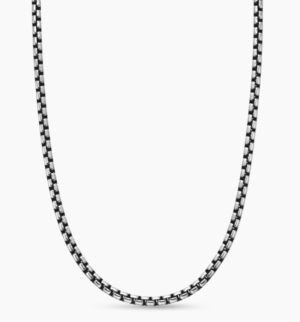 Sterling Silver solid round 2.55mm box chain with claw catch closure 16"