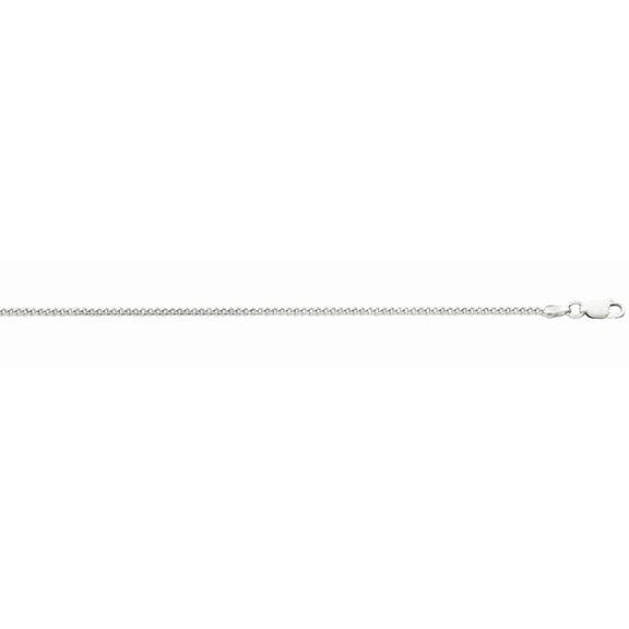 SSR .jpg Sterling Silver 1.9mm solid miami cuban link rhod plated chain 16"