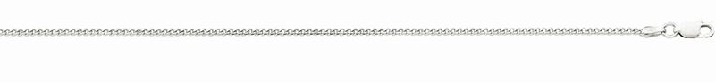 Sterling Silver rhodium plated 1.9mm miami cuban link chain 20"