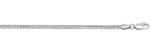 Sterling Silver 2.3mm miami cuban link anklet rhod plated 11"