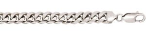 Sterling Silver rhodium plated 7.00mm miami cuban link bracelet 8" long