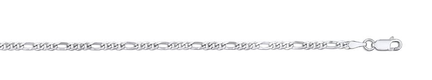 SSR .jpg Sterling Silver rhodium plated 5.40mm solid figaro link bracelet 7"
