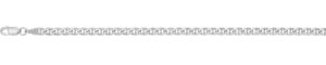 Sterling Silver 4.00mm marine link rhodium plated anklet 10"