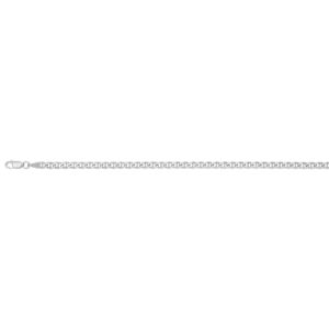 Sterling Silver 4.00mm marine link chain rhodium plated 20"