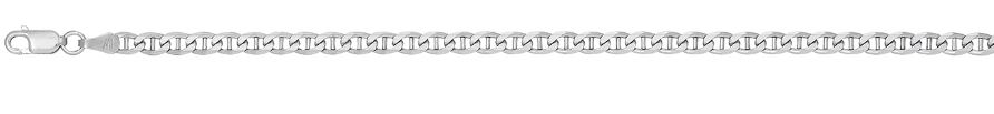 SSR .jpg Sterling Silver 4.00mm rhodium plated marine link bracelet 9"
