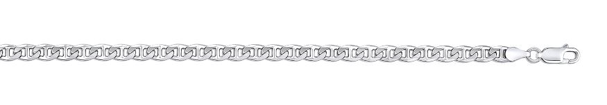 SSR .jpg Sterling Silver rhodium plated 4.6mm marine link chain 20"