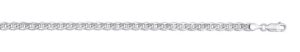 Sterling Silver 4.6mm marine link chain rhodium plated 22"