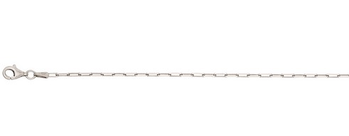 SSR .jpg Sterling Silver rhodium plated 1.8mm paperclip chain with claw catch closure 20"