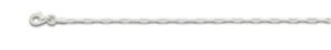 Sterling Silver rhodium plated 1.8mm paperclip 9" ankle bracelet