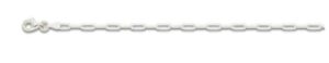 Sterling Silver rhodium plated 2.5mm paperclip chain 16"