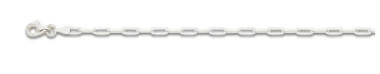 SSR .jpg Sterling Silver rhodium plated 2.5mm paperclip chain 16"