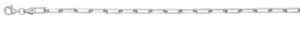 Sterling Silver rhodium plated 3.75mm paperclip chain 18"