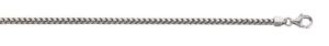 Sterling Silver 3.1mm solid franco chain with claw catch closure rhod plated 20"