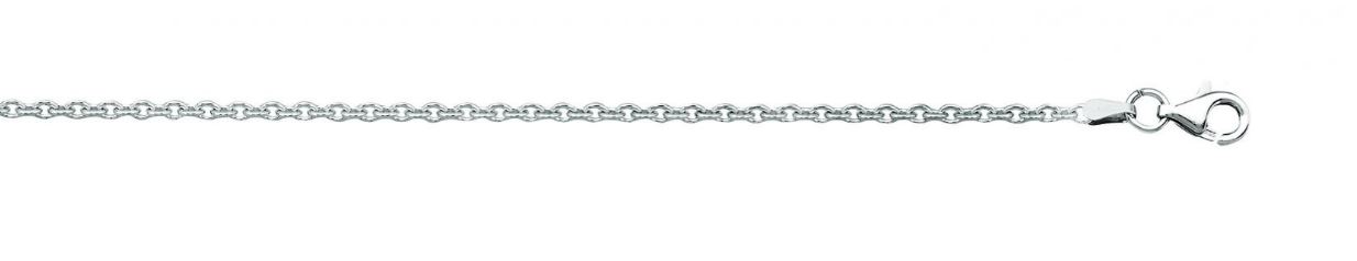 SSr .jpg sterling silver 2.1mm cable chain with rhod plate claw catch 22"