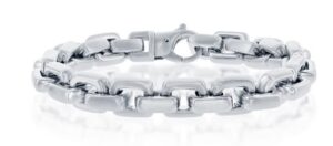 Stainless steel anchor link mans bracelet