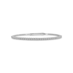 14kt white gold diamond flex bangle bracelet D tw 2.00cts VS2/SI1 clarity, near colorless G color