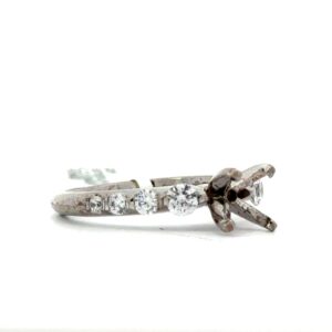 STERLING SILVER CZ ENGAGEMENT RING