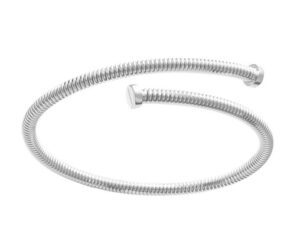 UNOAERRE Designer Bronze Rhodium Plated Bypass Bangle Bracelet - Made in Italy