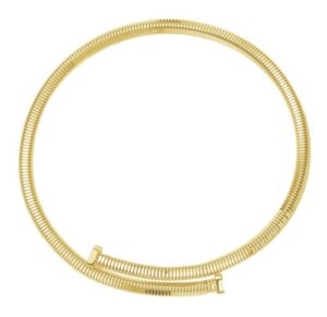 UNOAERRE Designer Bronze Gold Plated Tubogas Necklace - Made in Italy