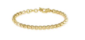UNOAERRE Designer Box Bracelet brass over gold plated - Made in Italy