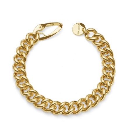 UNOAERRE Designer Bronze Gold Plated Curb Bracelet - Made in Italy