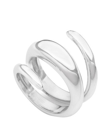 UW .jpg Unoaerre Designer Bronze Rhodium Plated Twisted Ring, Made In Italy