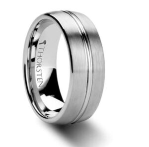 Tungsten Carbide dommed center with groove and brush finish 8m size 10