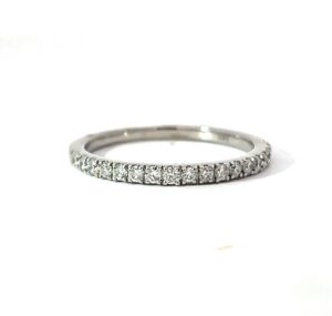 14kt white gold diamond wedding band tw 1/4ct SI clarity, near colorless H color