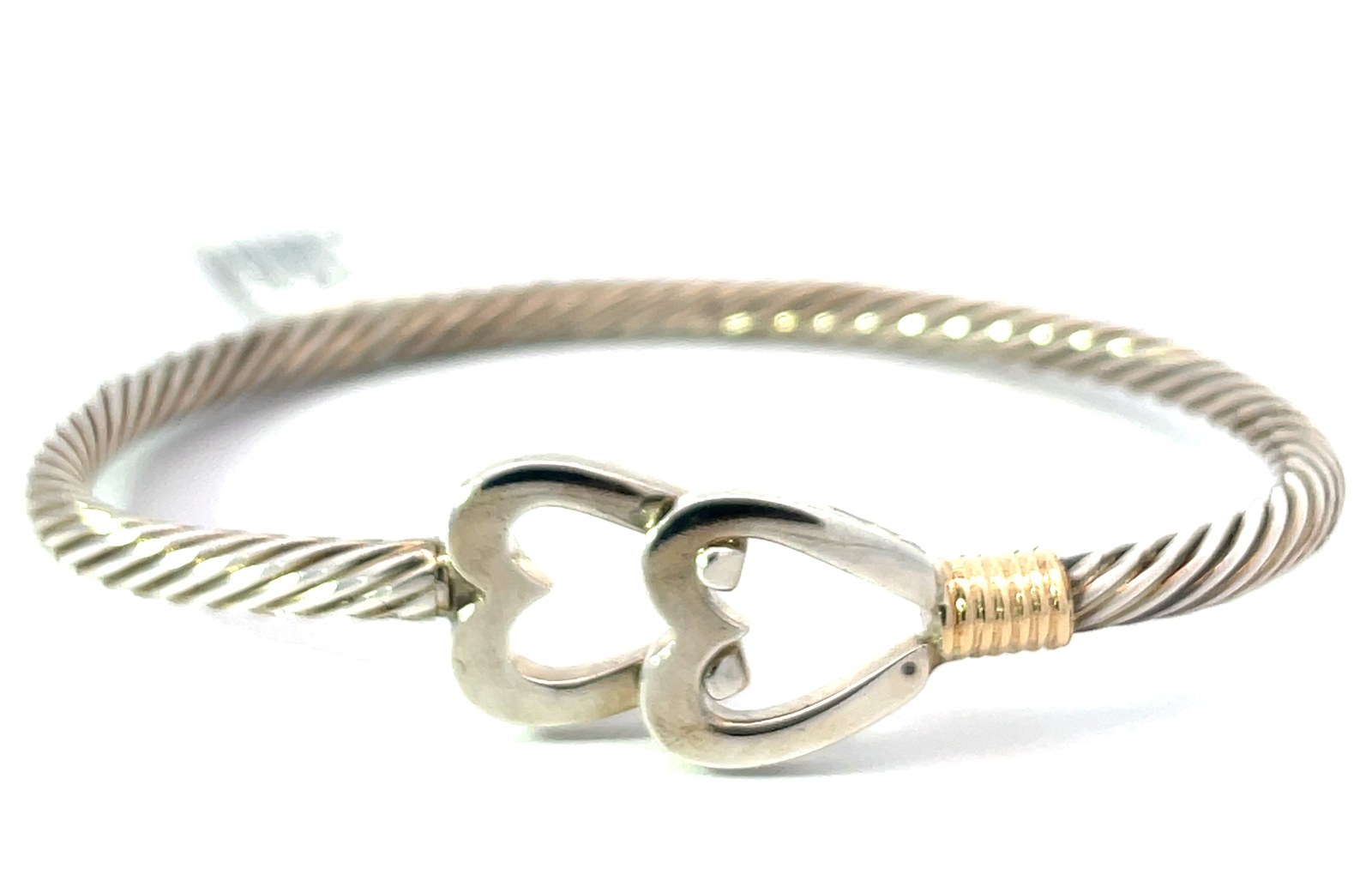 WWCCBL SS AND 14KT YG WRAPS WILDWOOD DESTINATION CABLE BRACELET 3.5MM SIZE 7.5