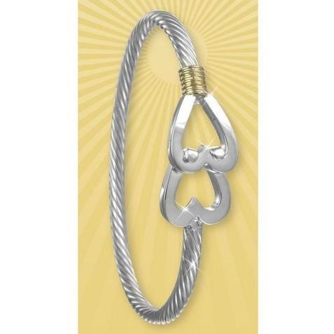 WWDCC SS AND 14KT YG WRAPS WILDWOOD DESTINATION 6MM, 7.5" DIAMOND CUT BRACELET