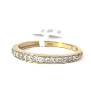 10kt yellow gold diamond wedding band D tw 1/5cts I1, I