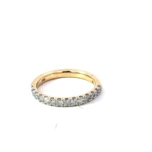 14kt yellow gold classic diamond wedding band tw 0.50cts SI clarity, near colorless G/H color