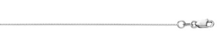 box .png 14kt white gold 0.6mm box chain with spring ring clasp and adjustable 16-18"