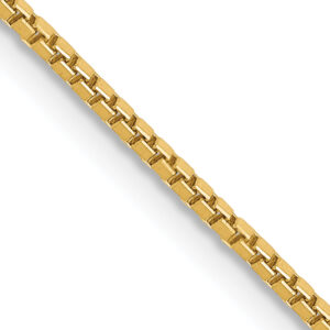 14kt yellow gold 1.1 box chain with claw catch 20"