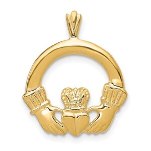 14KT YELLOW GOLD CLADDAGH CHARM