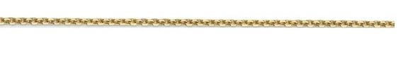 cab 14kt yellow gold 2.3mm cable chain with claw catch closure 24"