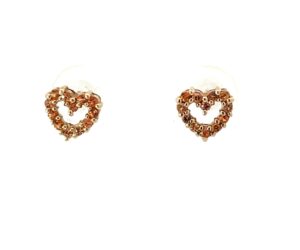 14 KT Y/G GOLDEN YELLOW SAPPHIRE EARRINGS HEART SHAPE T/W yellow Sapphire .35 pts