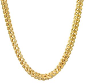 14kt yellow gold hollow franco chain with claw catch closure 18"