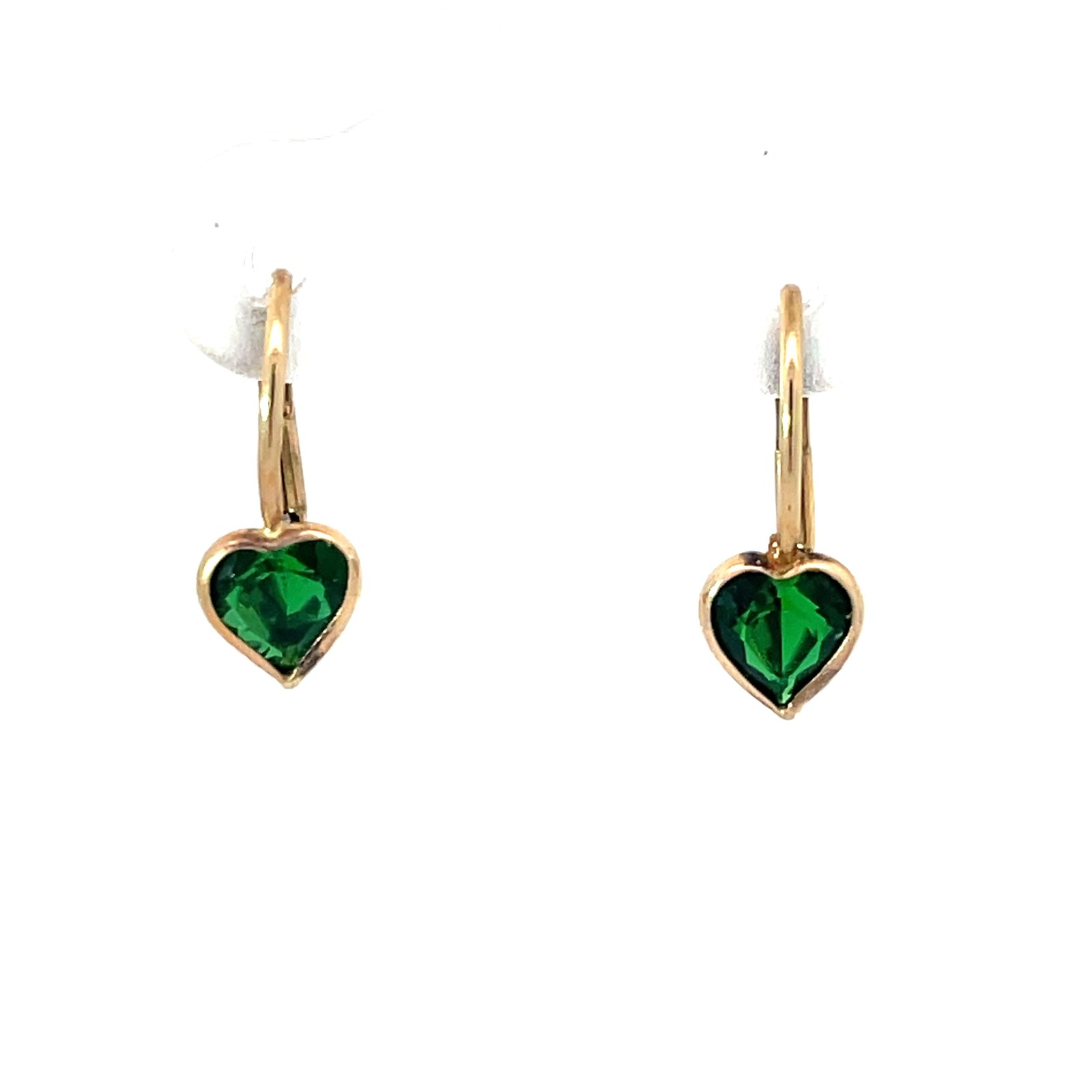 mayemeraldleverbacks 14KT Y/G MAY LEVER BACK EARRINGS