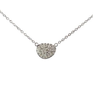 14 KT W/G DIAMOND NUGGET .13 TW ON CHAIN