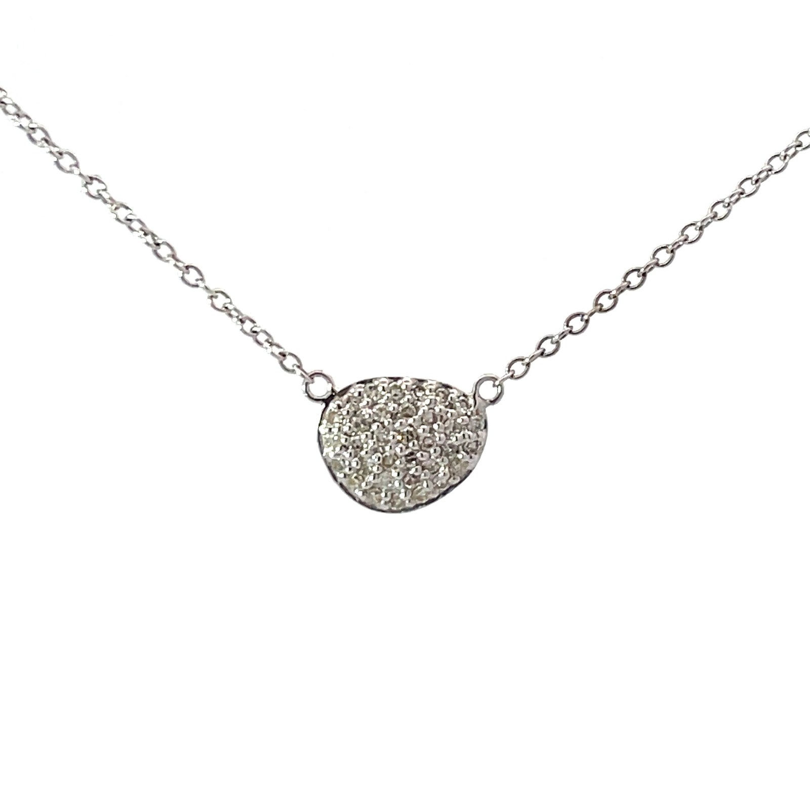 pndiawg 14 KT W/G DIAMOND NUGGET .13 TW ON CHAIN