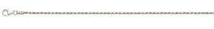 Sterling Silver rhodium plated 2.4mm solid diamond cut rope chain 20"