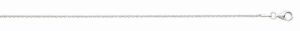 Sterling Silver rhodium plated 1.4mm diamond cut cable chain 22"