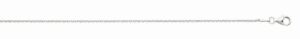 Sterling silver rhodium plated 1.5mm diamond cut cable chain 22"
