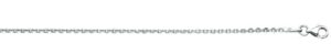 Sterling Silver rhodium plated 2.1m diamond cut cable chain with claw catch closure 20" long