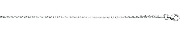 ssr .jpg Sterling Silver rhodium plated 2.1mm diamond cut cable chain with claw catch closure 22" long