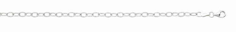 ssr .jpg Sterling Silver rhodium plated 3.7mm diamond cut fancy oval rolo chain 22"