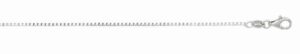 sterling silver 1.1mm box chain rhodium finish 16" with claw catch