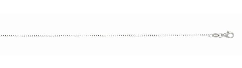 ssr .jpg sterling silver 1.1mm box chain 20" with rhodium finish and claw catch closure