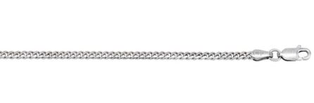 ssr .jpg Sterling Silver 2.6mm miami cuban link anklet rhod plated 10"